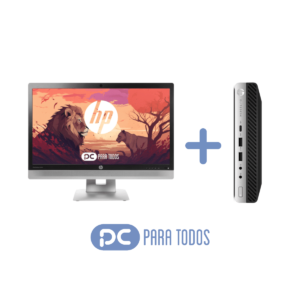 Conjunto PC Completo | Ecrã de 24" com Mini PC HP
